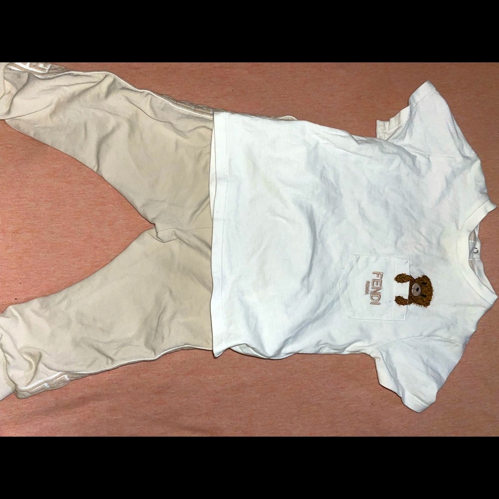 Kids fendi shirt and pants